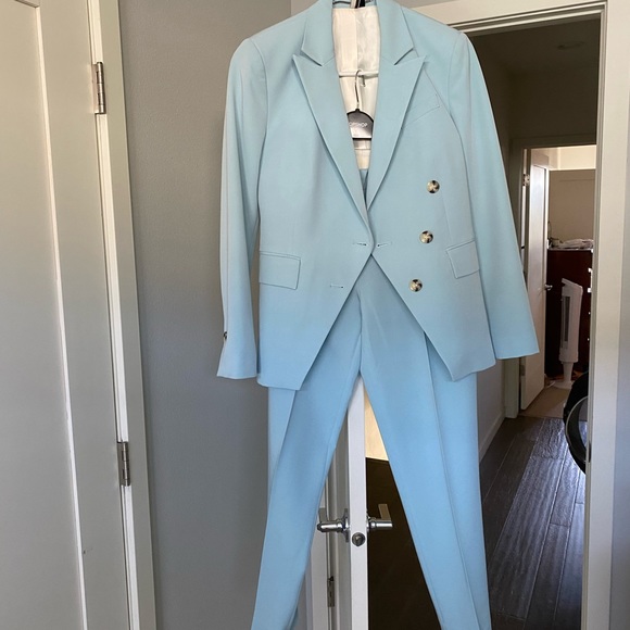 Top Shop Baby Blue Pants Suit - Picture 1 of 8